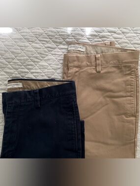 Two Pairs of Banana Republic Men's Khaki Chinos